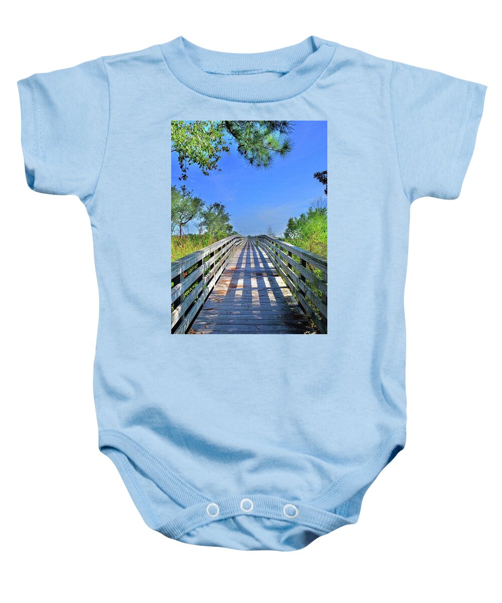 Southern Stroll Baby Onesie featuring the photograph Southern Stroll by Lisa Wooten