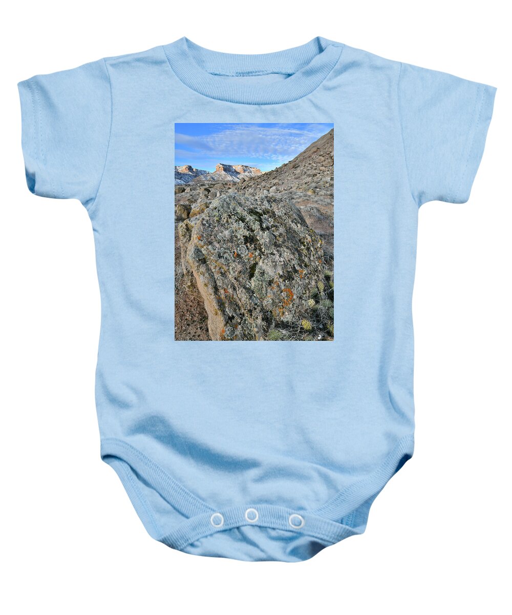 Red Point Baby Onesie featuring the photograph Sunrise on Colorado National Monument seen from Red Point by Ray Mathis