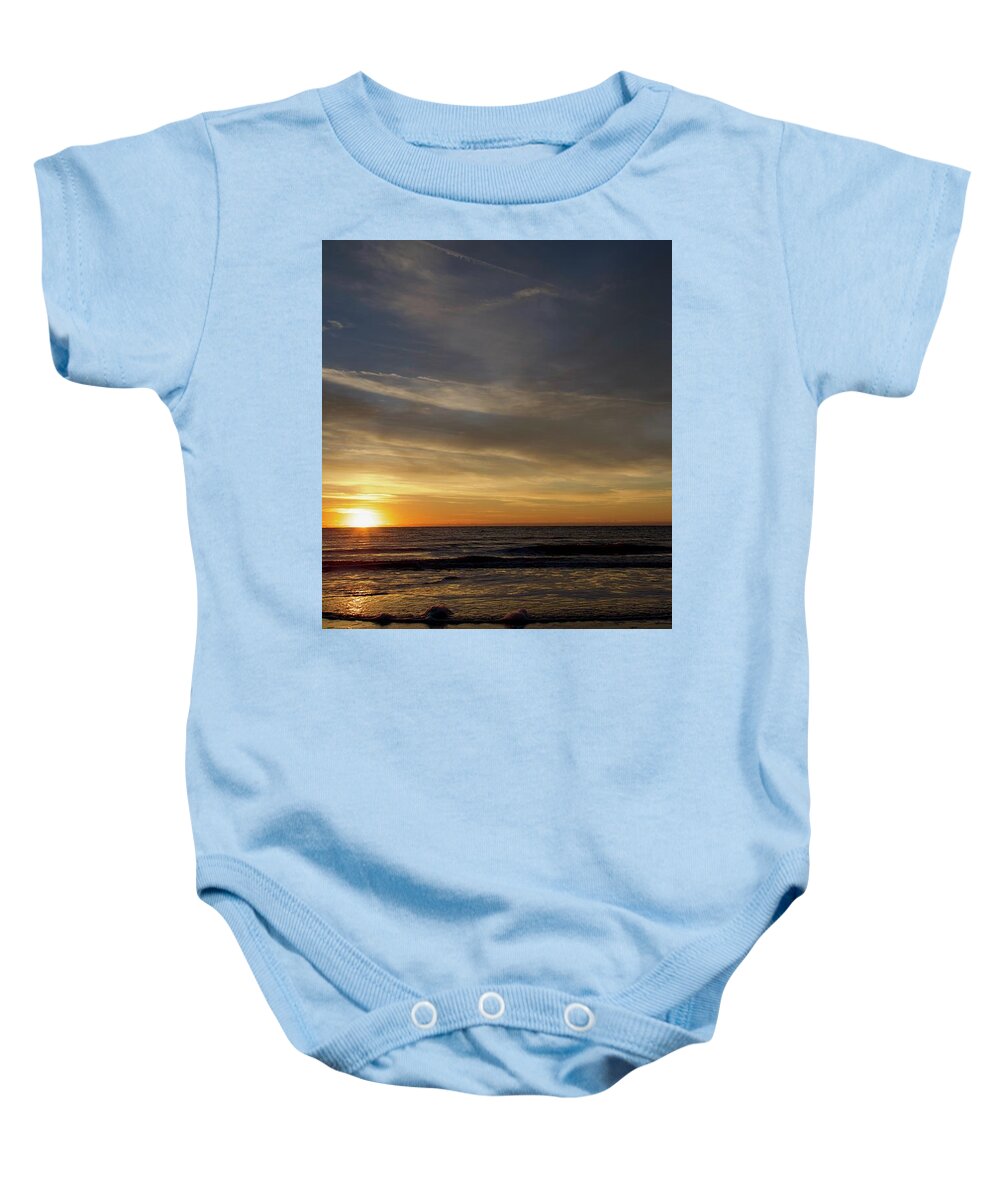 Sunrise Baby Onesie featuring the photograph Sunrise Over Hilton Head Island No. 0355 by Dennis Schmidt