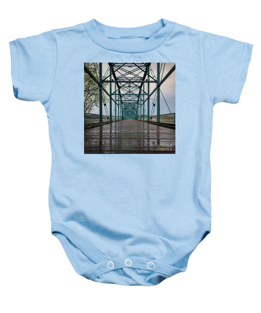 Chattanooga Tn Baby Onesie featuring the photograph The Bones of Chattanooga's Walnut Street Bridge by David Levin