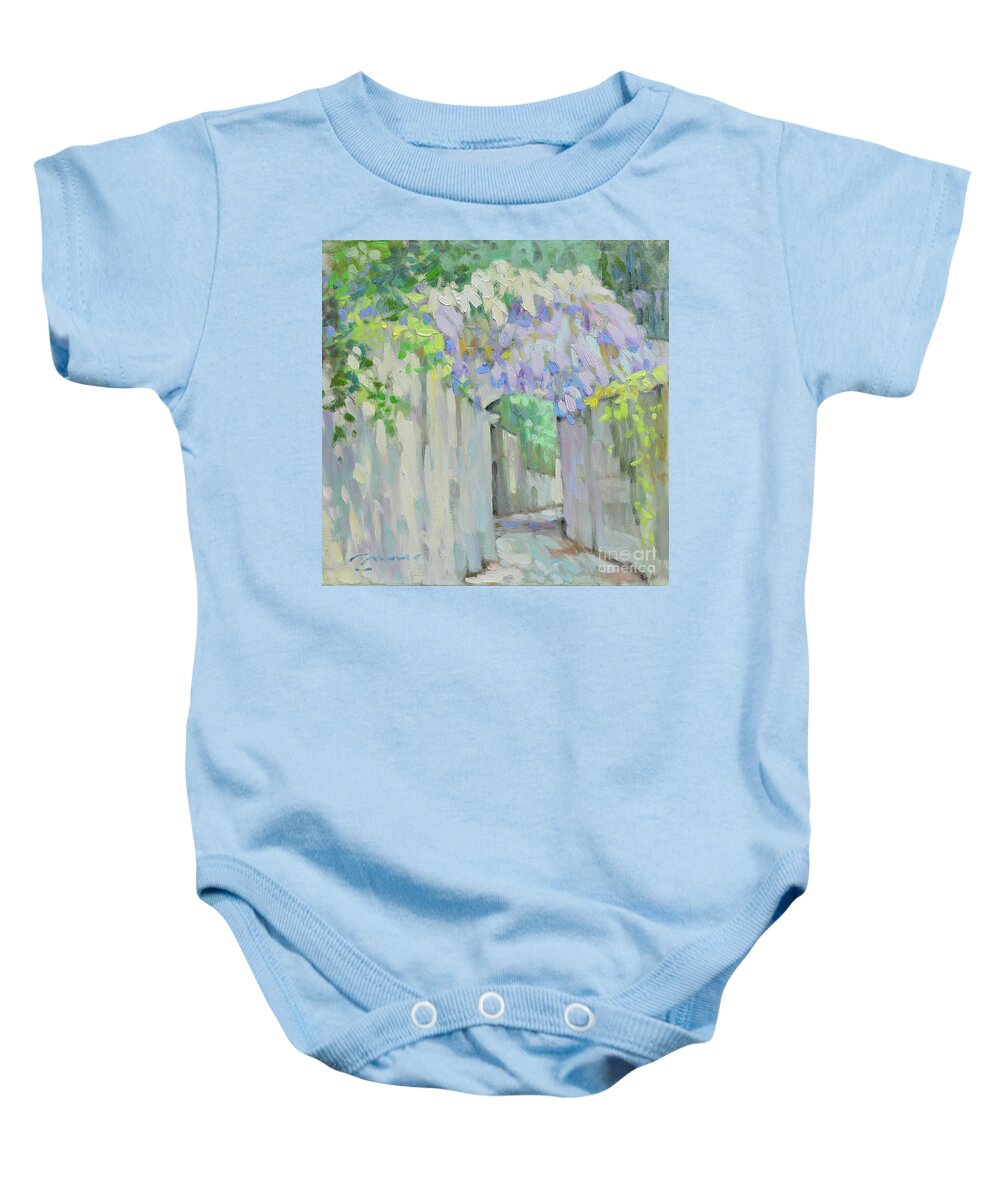 Bellagio Baby Onesie featuring the painting The Music of Spring by Jerry Fresia