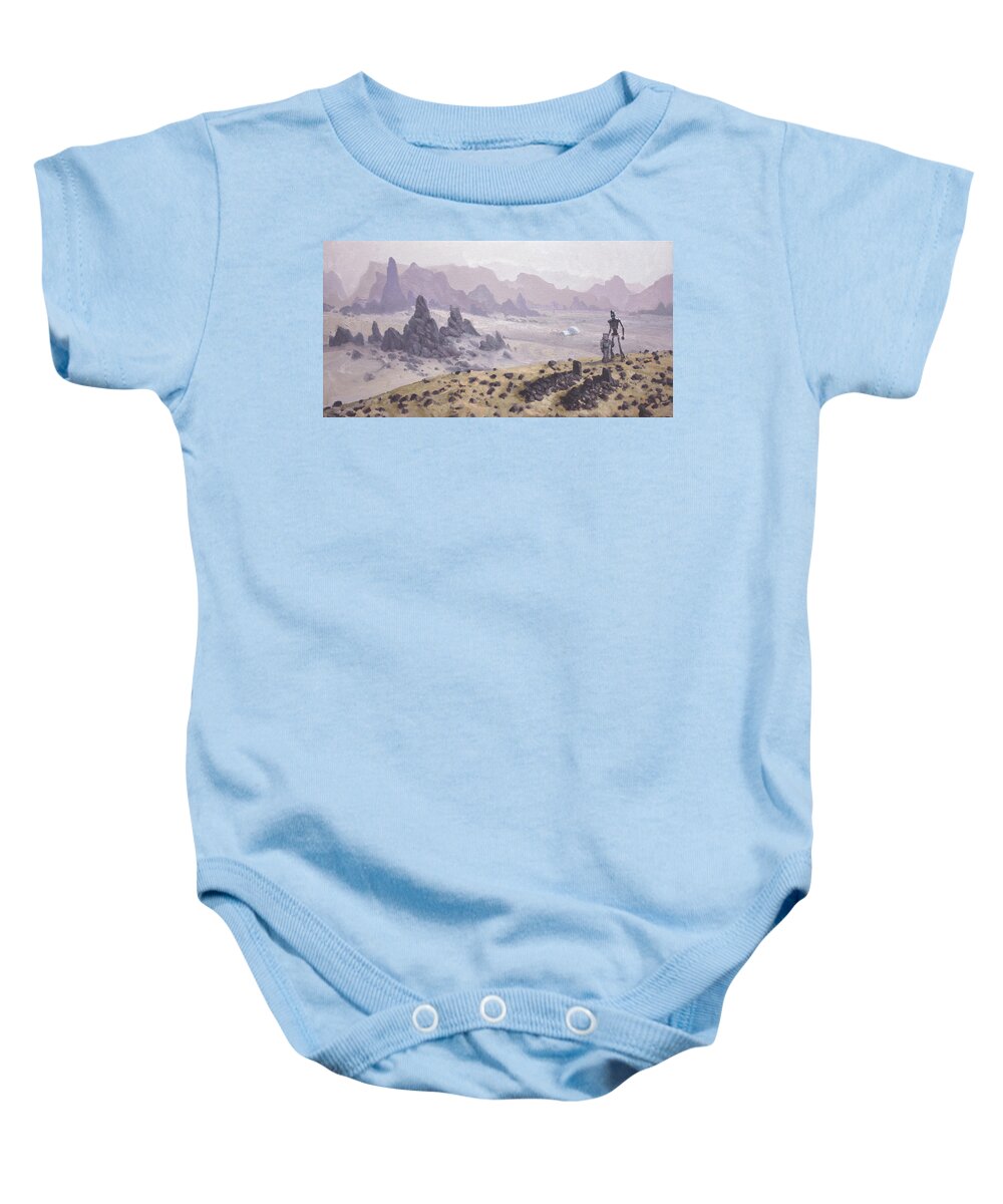  Baby Onesie featuring the painting The Pioneers by Armand Cabrera