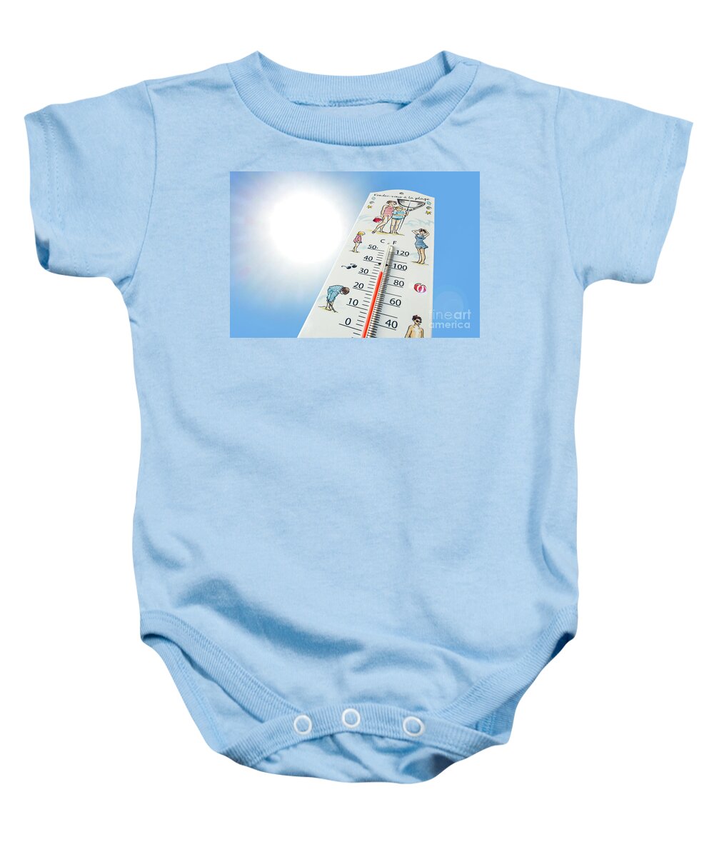 Thermometer Baby Onesie featuring the photograph Thermometer by Arterra Picture Library