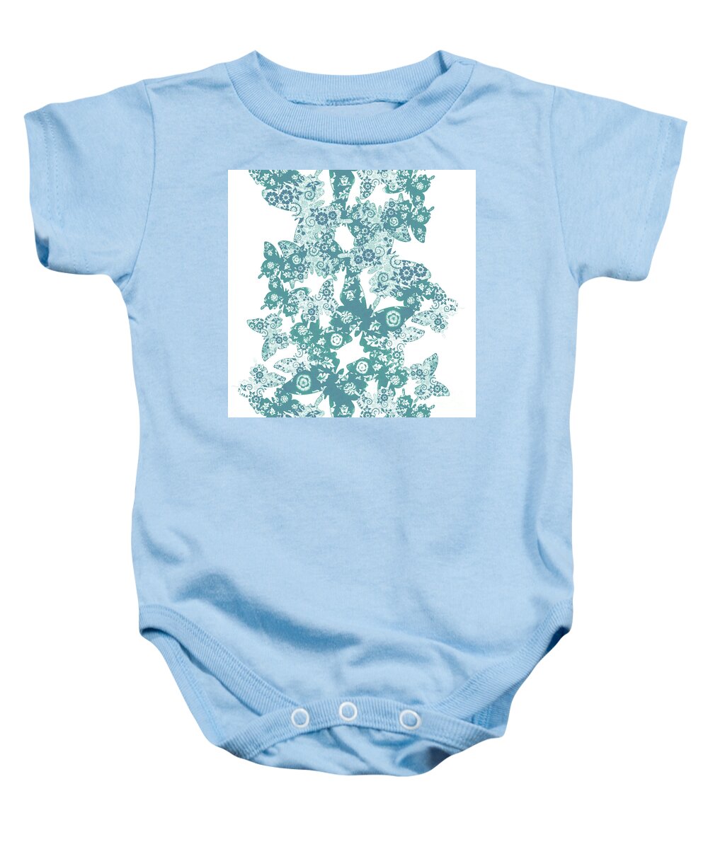 Abstract Baby Onesie featuring the digital art Traces of patterned beauty by Jorgo Photography
