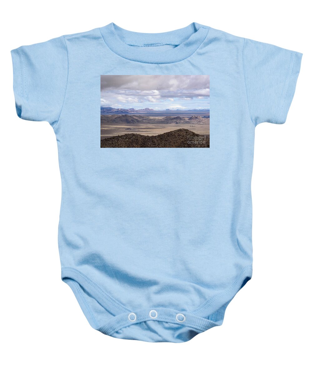 Mojave Desert Baby Onesie featuring the photograph Valley View by Jeff Hubbard