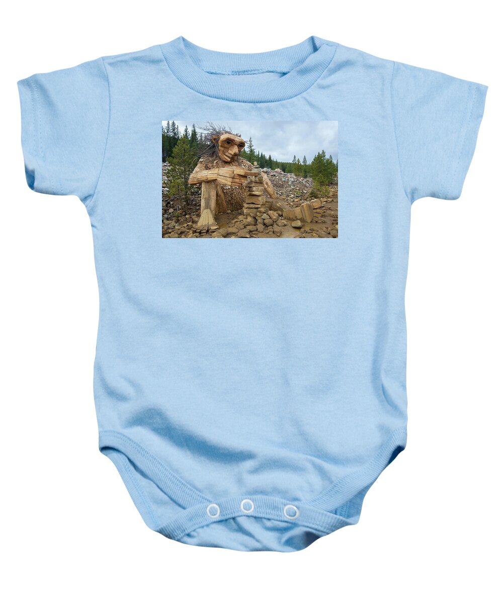 Colorado Baby Onesie featuring the photograph Wood Man by Dmdcreative Photography