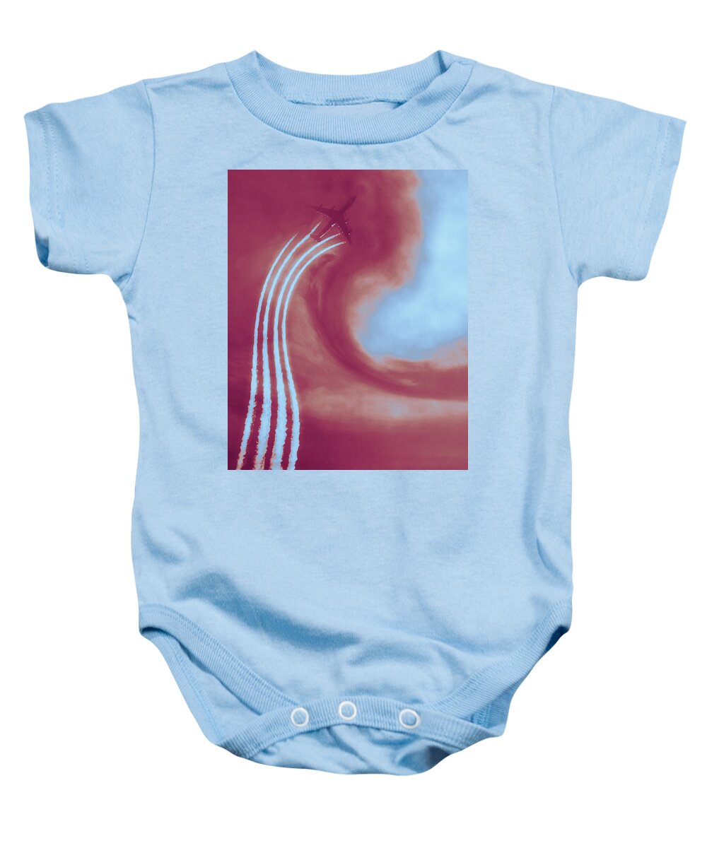 Abstract Baby Onesie featuring the photograph Airplane #2 by Bob Orsillo