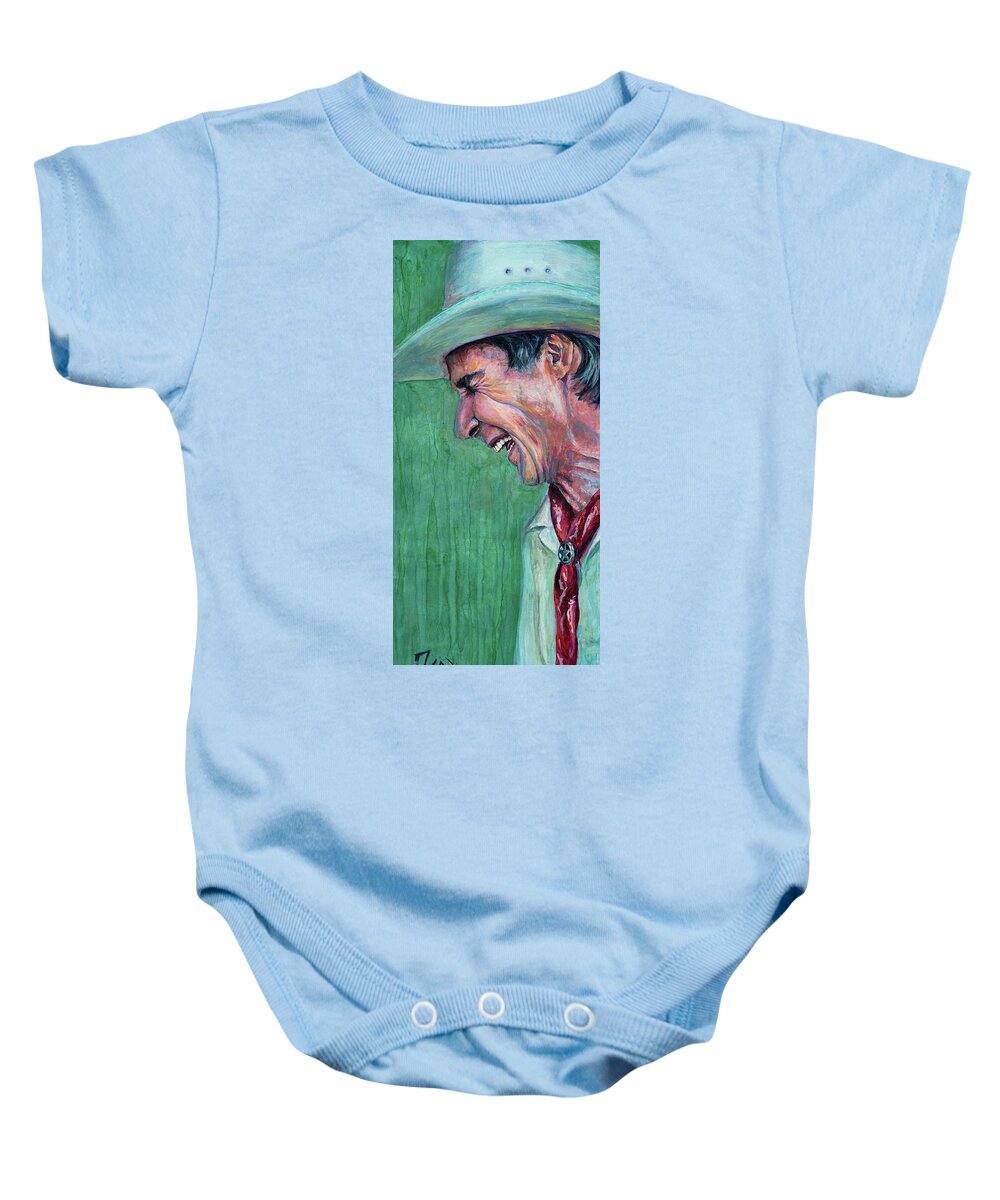 Acrylic Baby Onesie featuring the painting Laughin' Luke by Robert FERD Frank