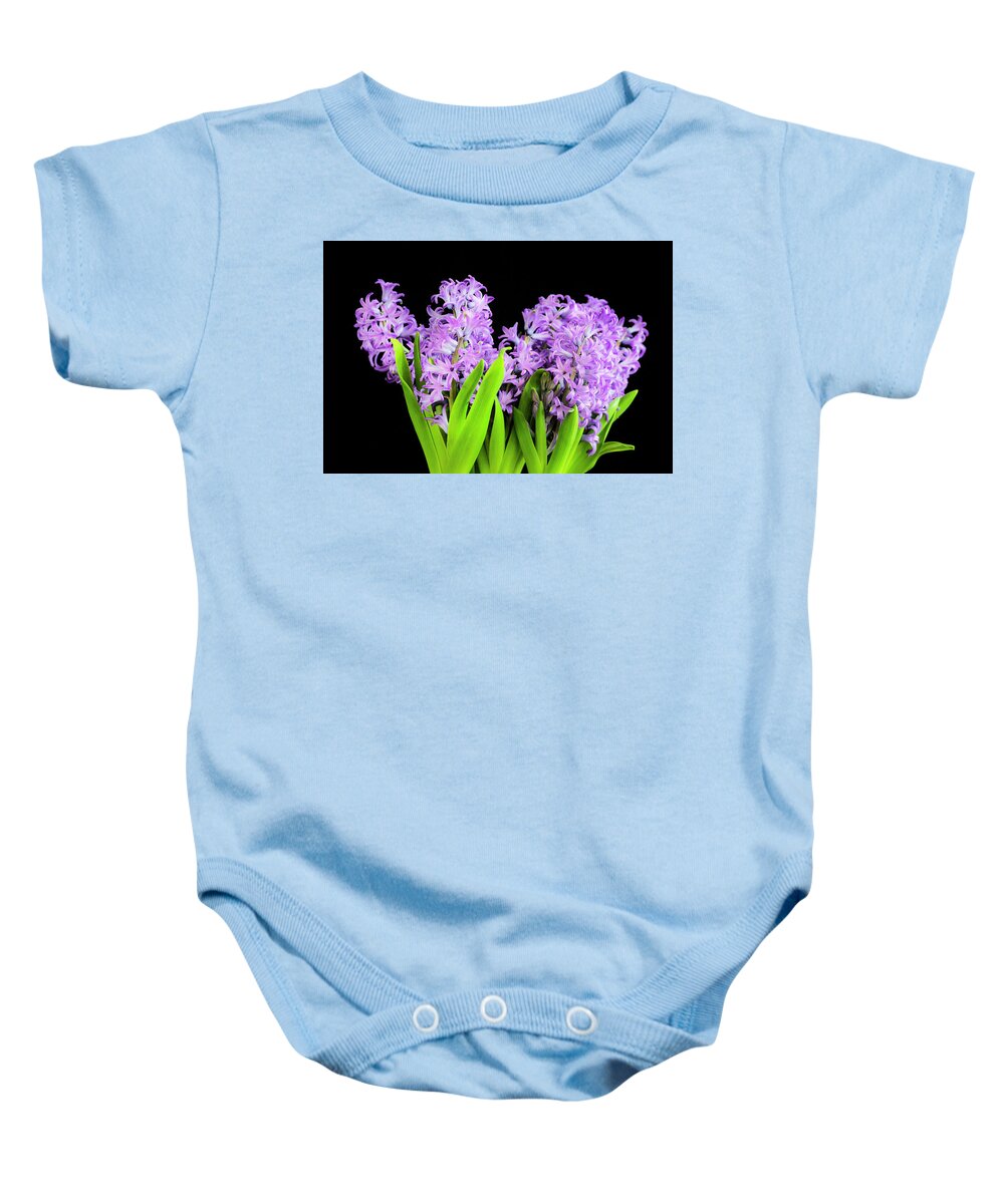 Hyacinths Baby Onesie featuring the photograph Violet Hyacinths X102 #1 by Rich Franco