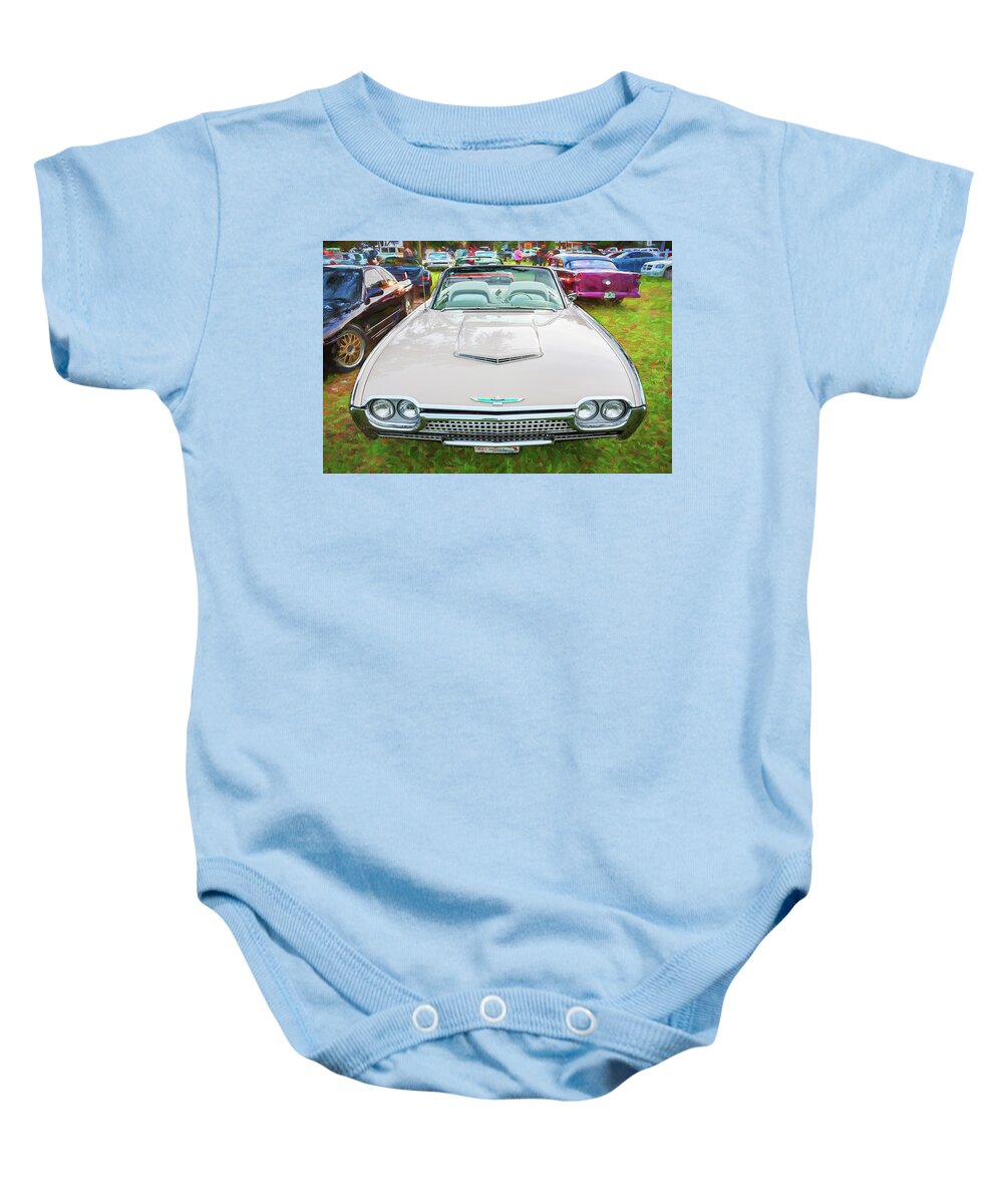 1962 Ford Thunderbird Baby Onesie featuring the photograph 1962 Ford Thunderbird X114 by Rich Franco