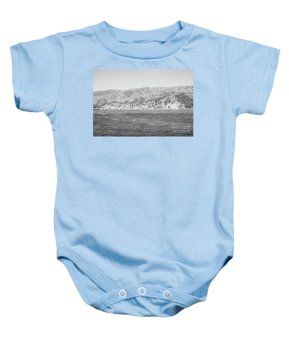 2017 Baby Onesie featuring the photograph Catalina Island Black and White Photo #2 by Paul Velgos