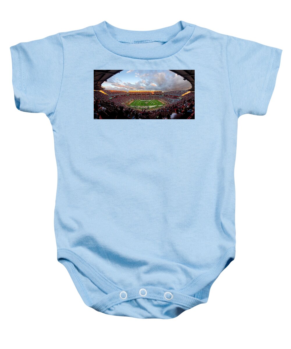 Gameday Baby Onesie featuring the photograph Bama Spell Out Bryant-Denny Stadium by Kenny Glover