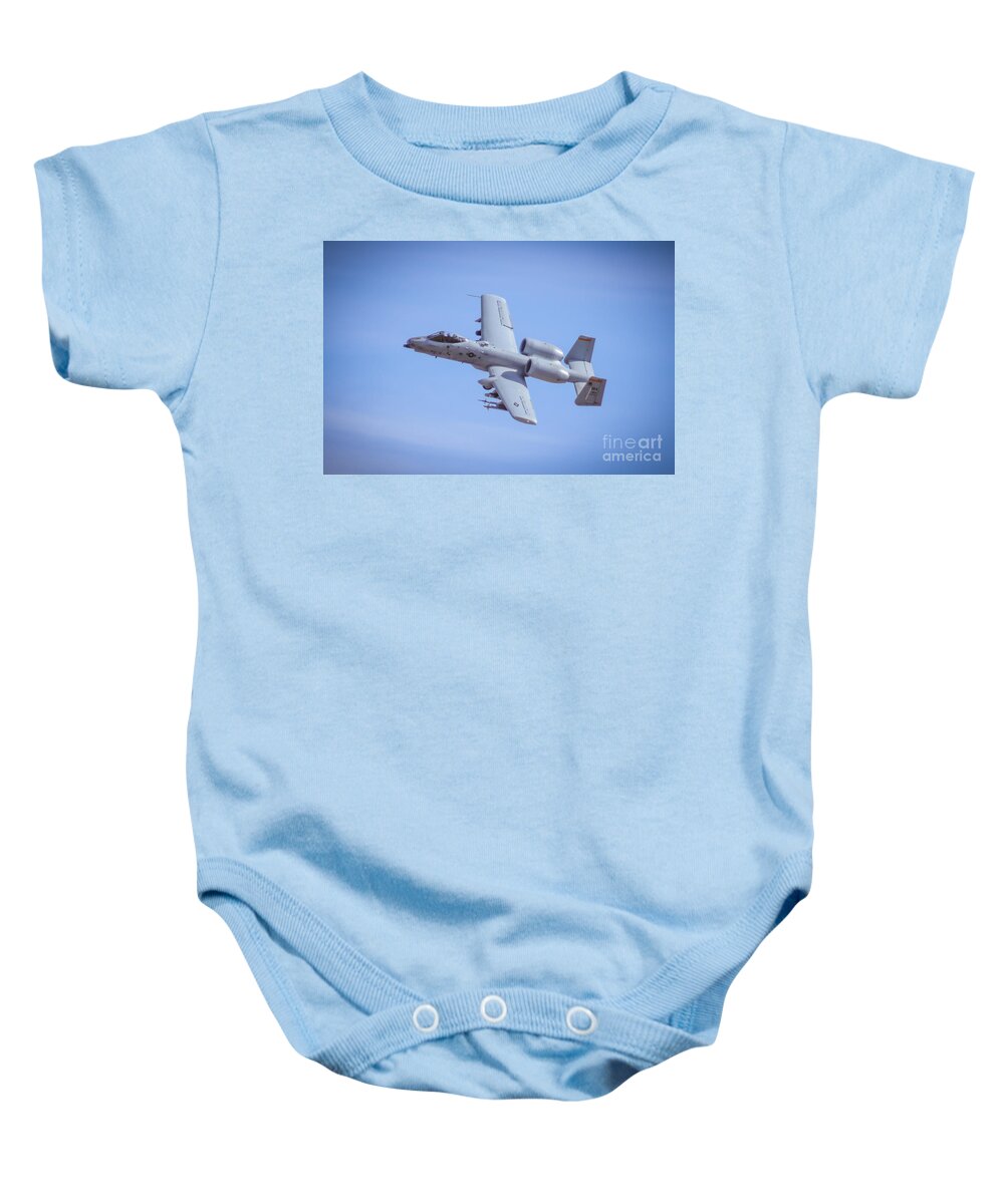 Usaf Baby Onesie featuring the photograph A10 by Darrell Foster