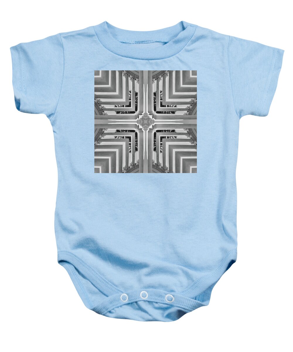 Abstract Columns Baby Onesie featuring the photograph Abstract Columns 23 by Mike McGlothlen