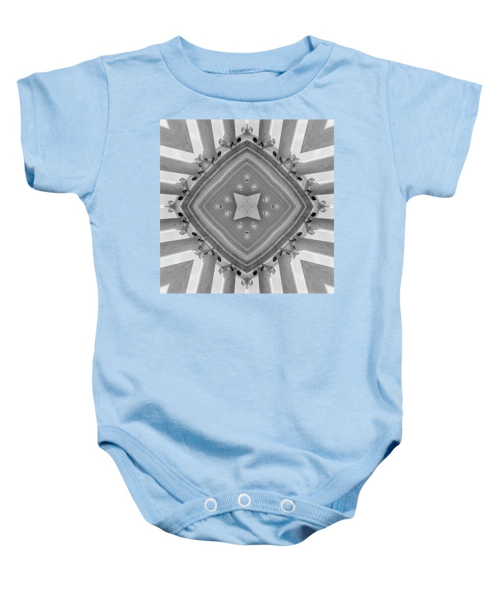 Pillars Baby Onesie featuring the photograph Abstract Columns 27 by Mike McGlothlen