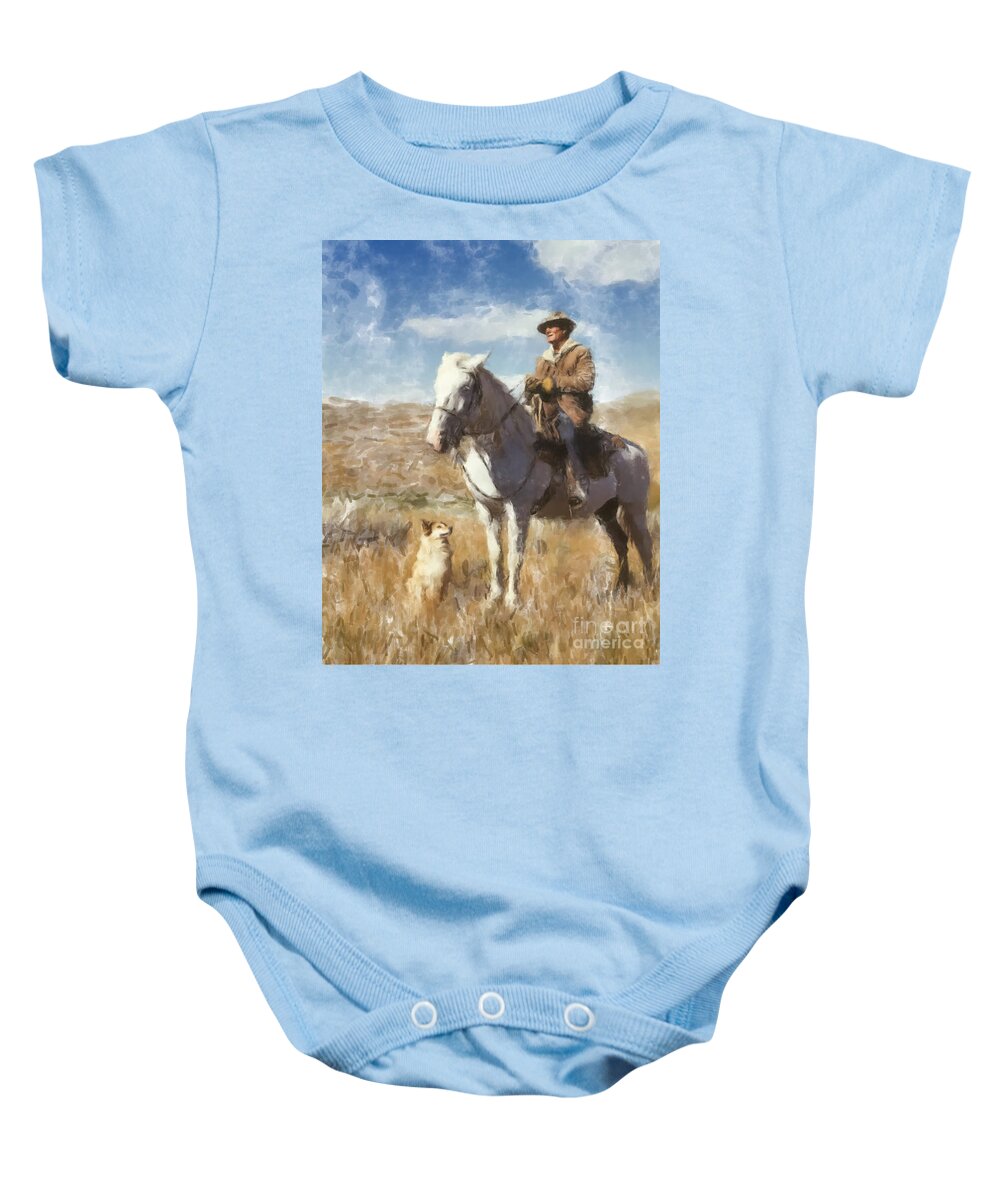  Baby Onesie featuring the painting Along for the Ride by Gary Arnold