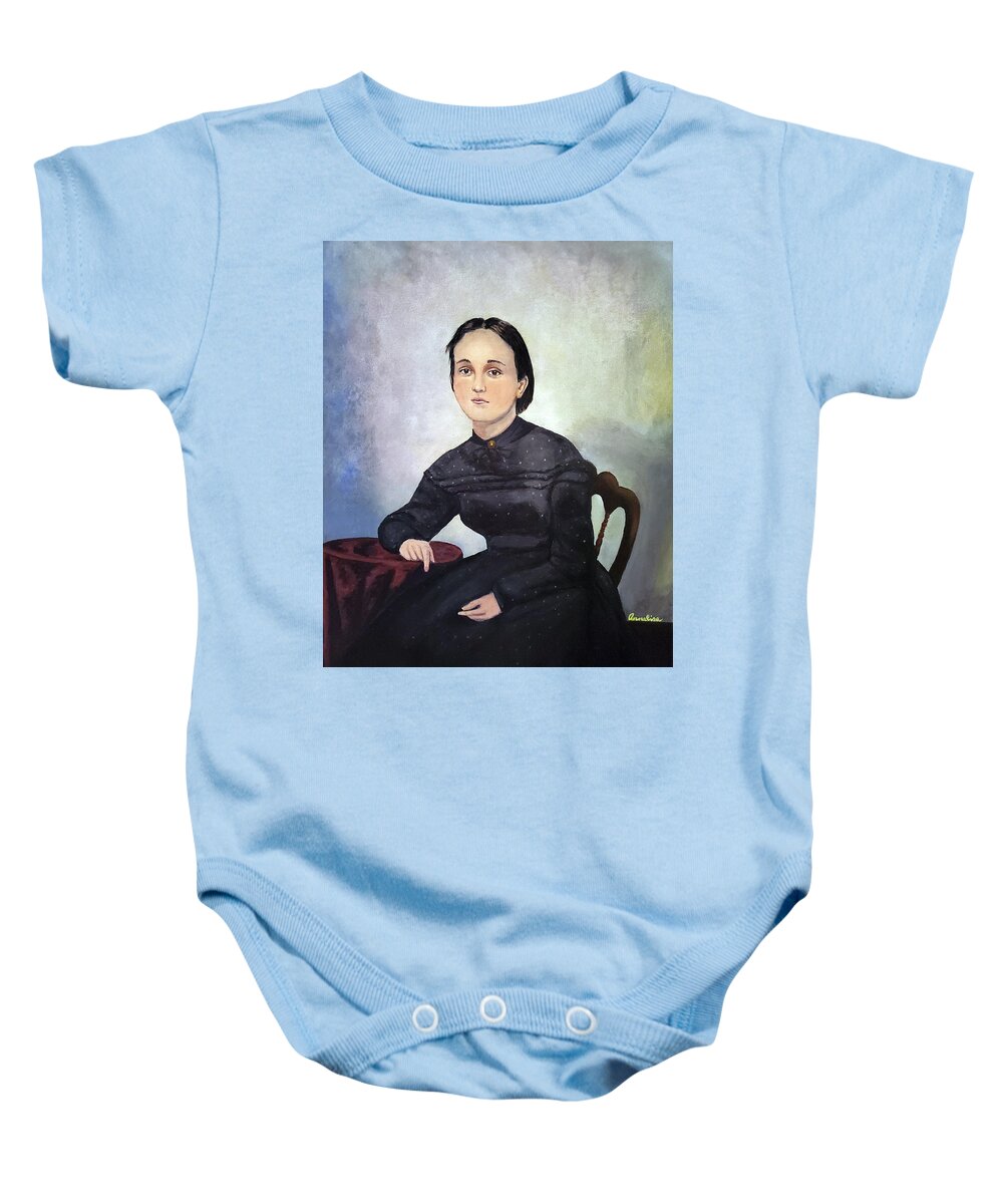 Woman Baby Onesie featuring the painting Ancestor by Annalisa Rivera-Franz