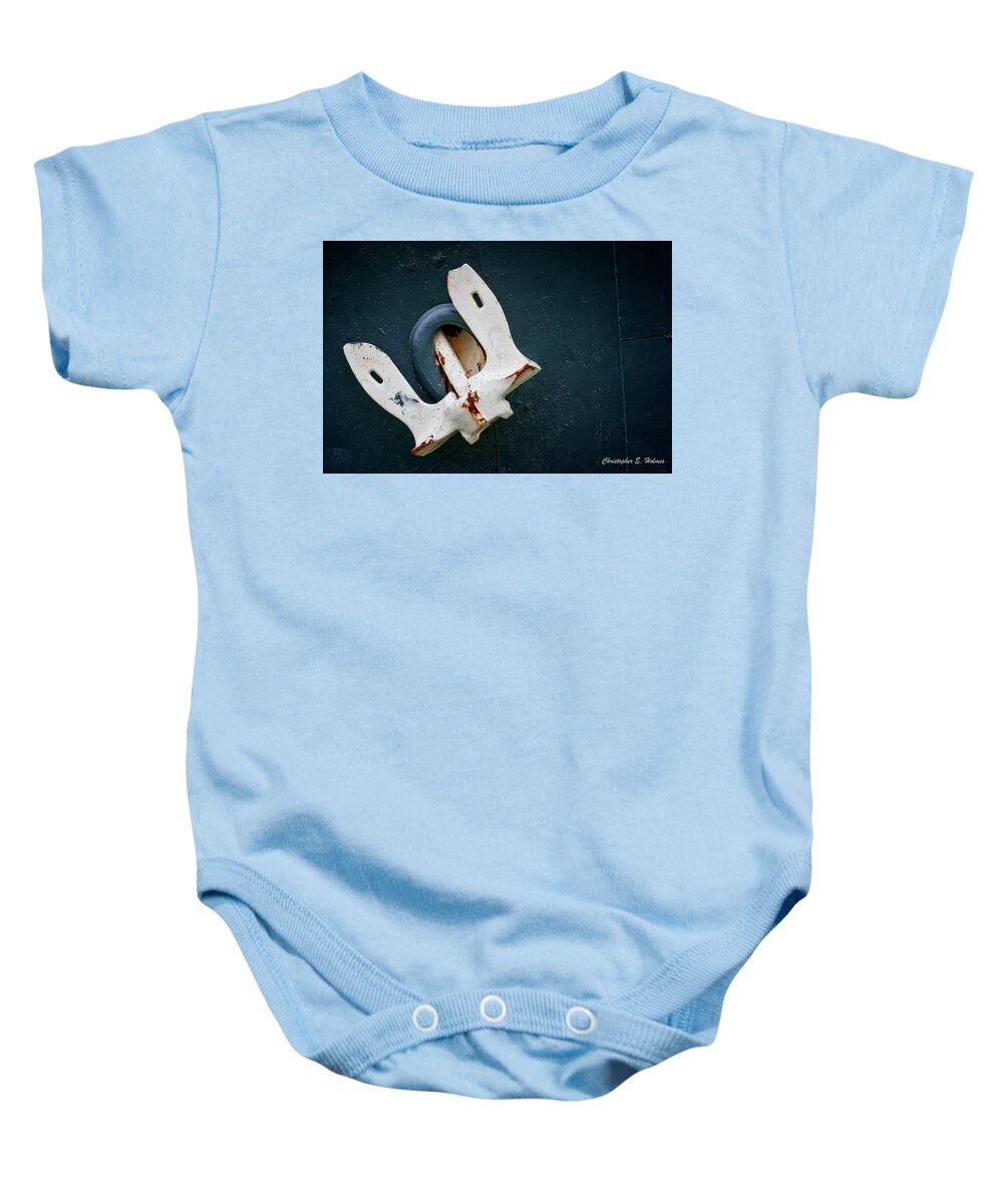 Ship Baby Onesie featuring the photograph Anchor Stowed by Christopher Holmes