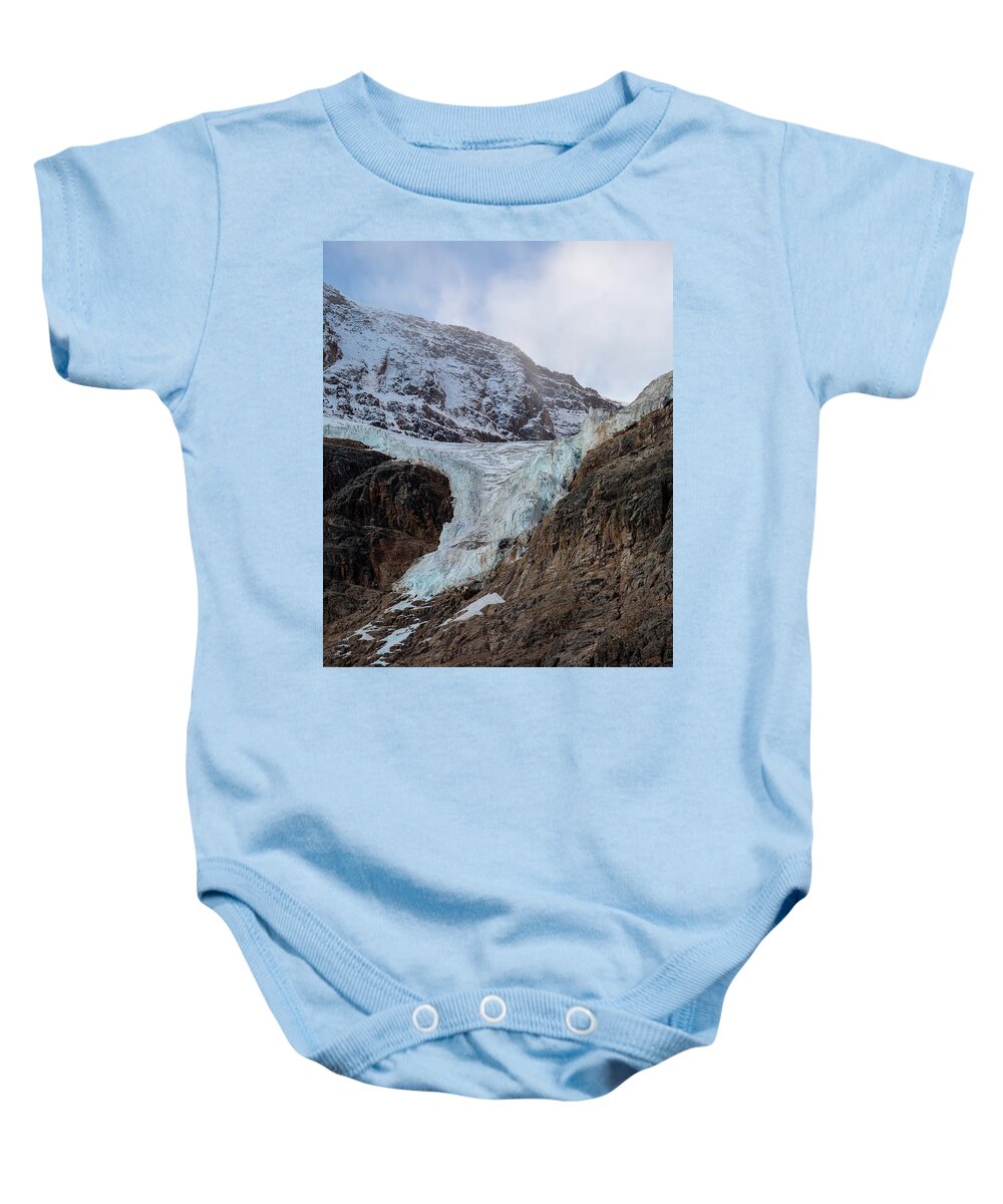 Angel Glacier Jasper National Park Baby Onesie featuring the photograph Angel Glacier Jasper National Park by Dan Sproul