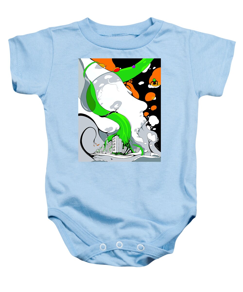 Avatar Baby Onesie featuring the drawing Atrophy of Consciousness by Craig Tilley