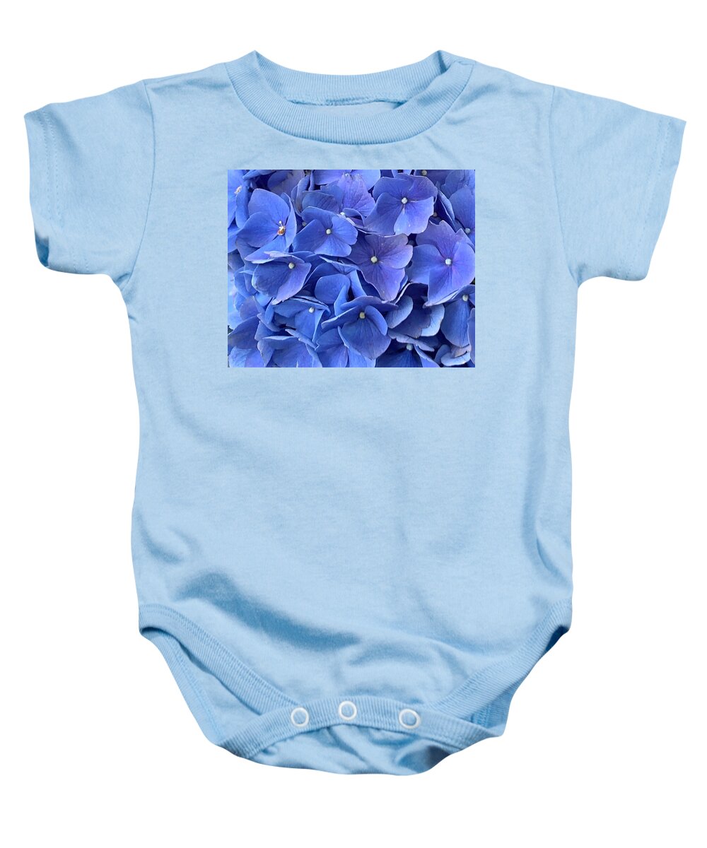Flower Baby Onesie featuring the photograph Beauty in Blue by Lee Darnell