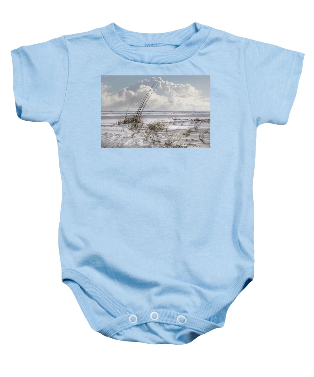 Clouds Baby Onesie featuring the photograph Blowing with the Breeze II by Debra and Dave Vanderlaan