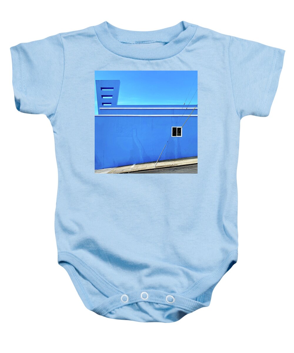  Baby Onesie featuring the photograph Blue On Blue by Julie Gebhardt