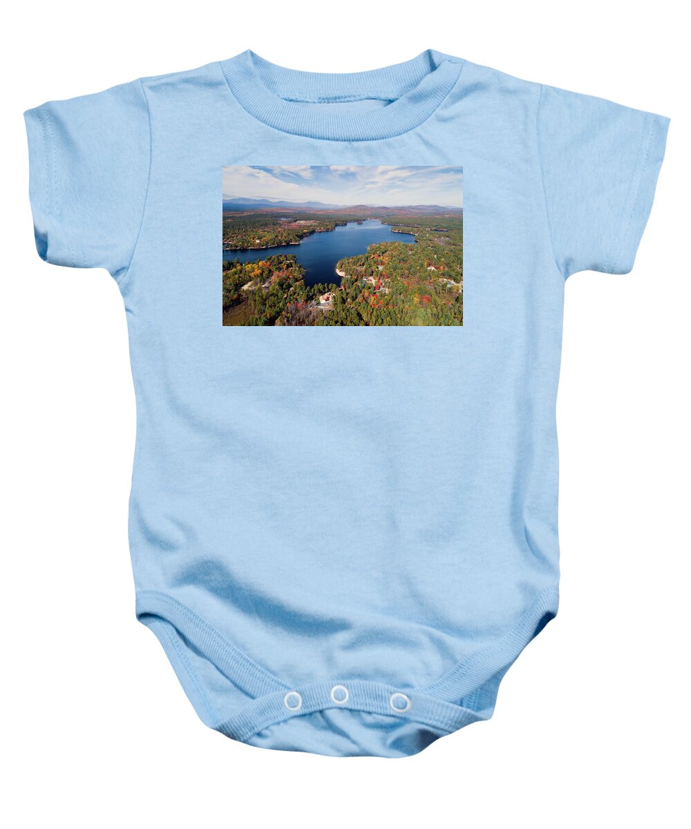 Broad Bay Baby Onesie featuring the photograph Broad Bay Ossippe Lake New Hampshire by John Rowe