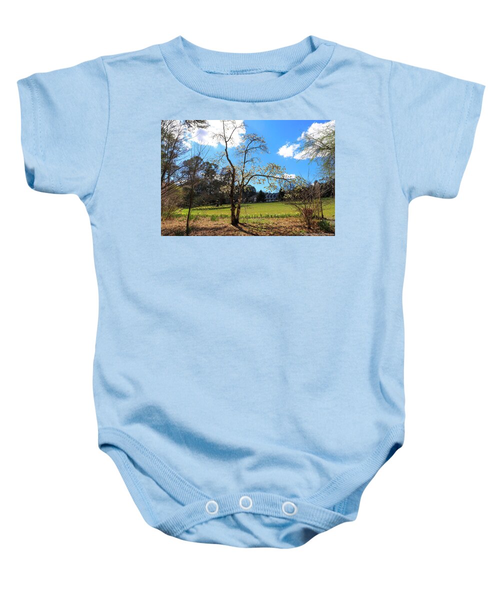 Butterfly Baby Onesie featuring the photograph Budding Blossoms in the Garden by Marcus Jones
