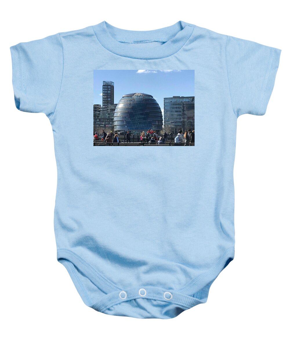 Building Baby Onesie featuring the photograph London City Hall by Lee Darnell