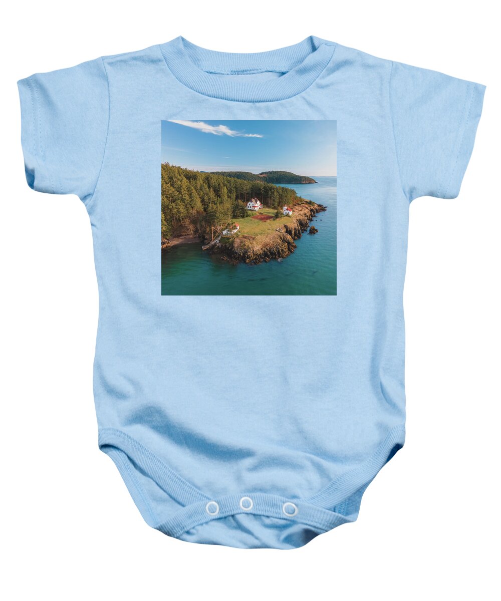 Lighthouse Baby Onesie featuring the photograph Burrows Island Lighthouse #3 by Michael Rauwolf