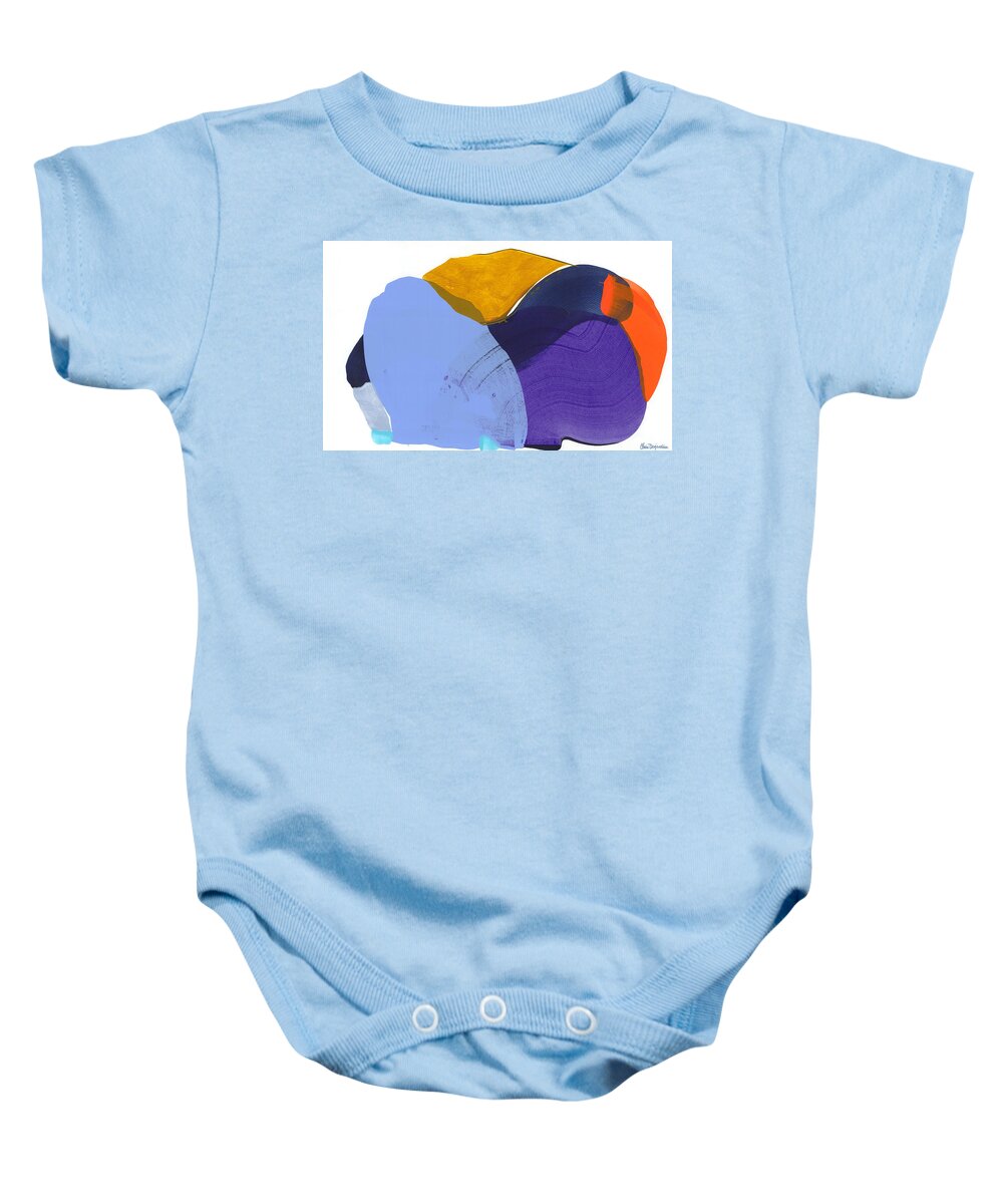 Abstract Baby Onesie featuring the painting California 16 by Claire Desjardins