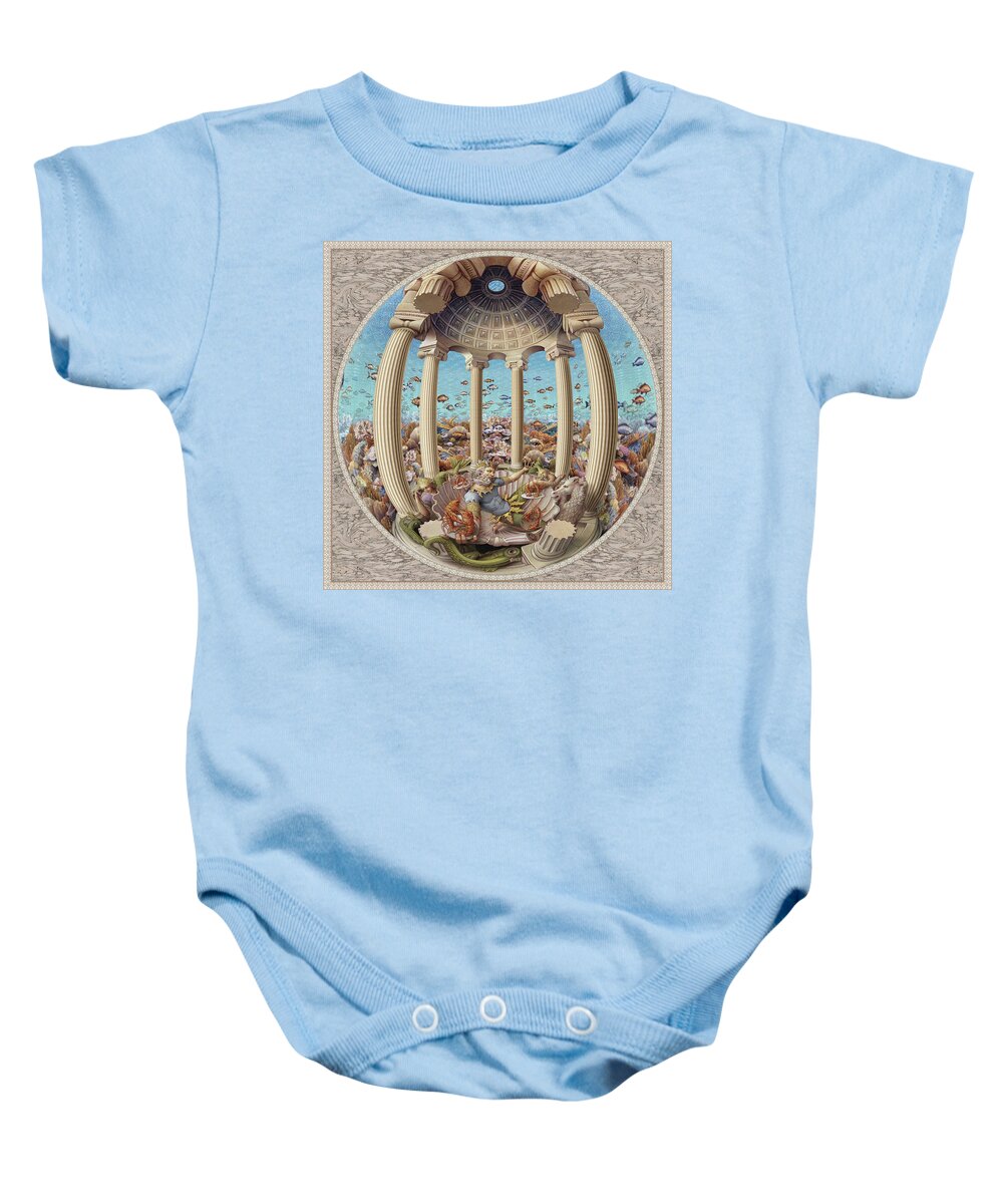 Caribbean Baby Onesie featuring the painting Caribbean Fantasy by Kurt Wenner