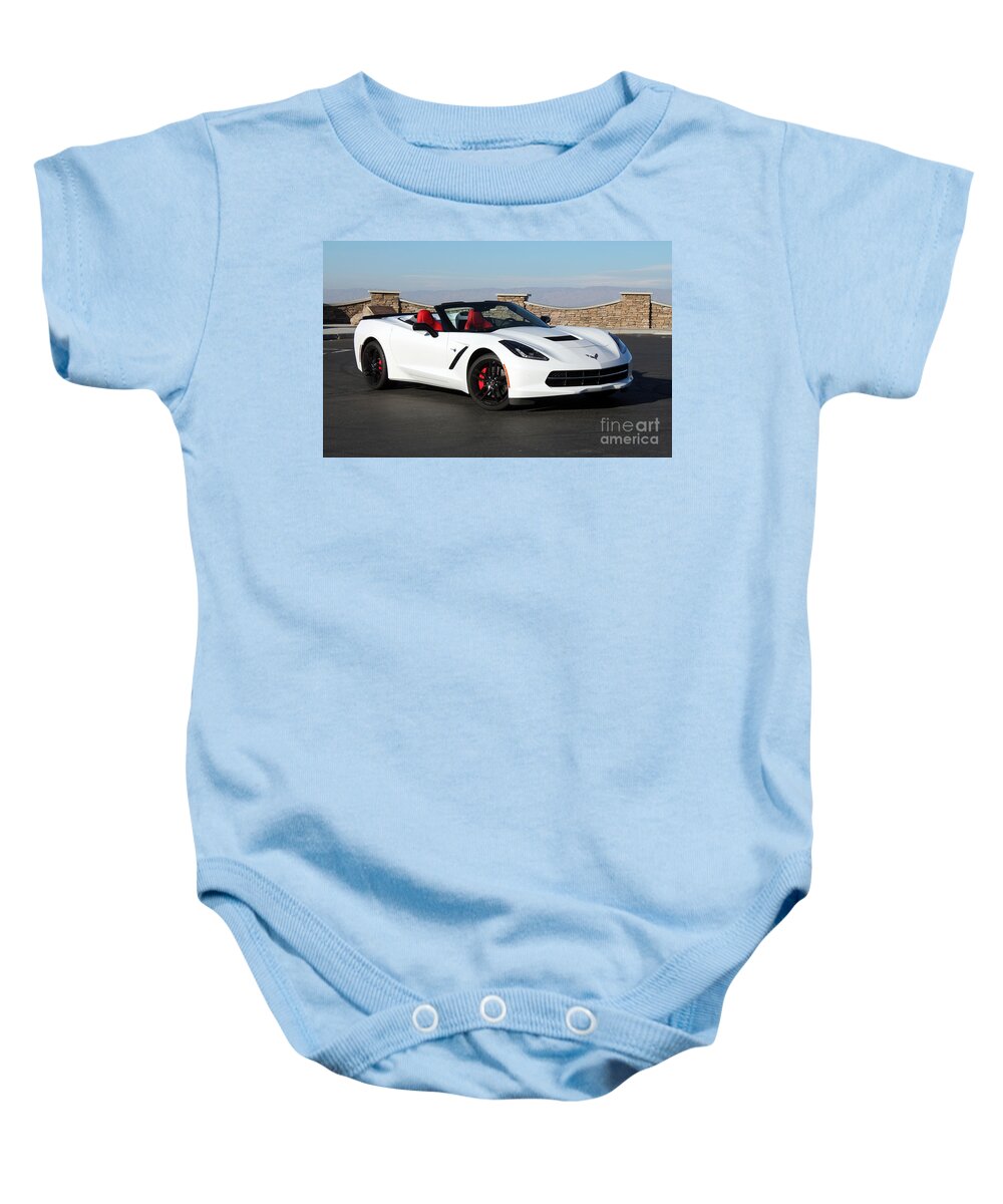 Corvette Baby Onesie featuring the photograph Chevy Corvette by Action