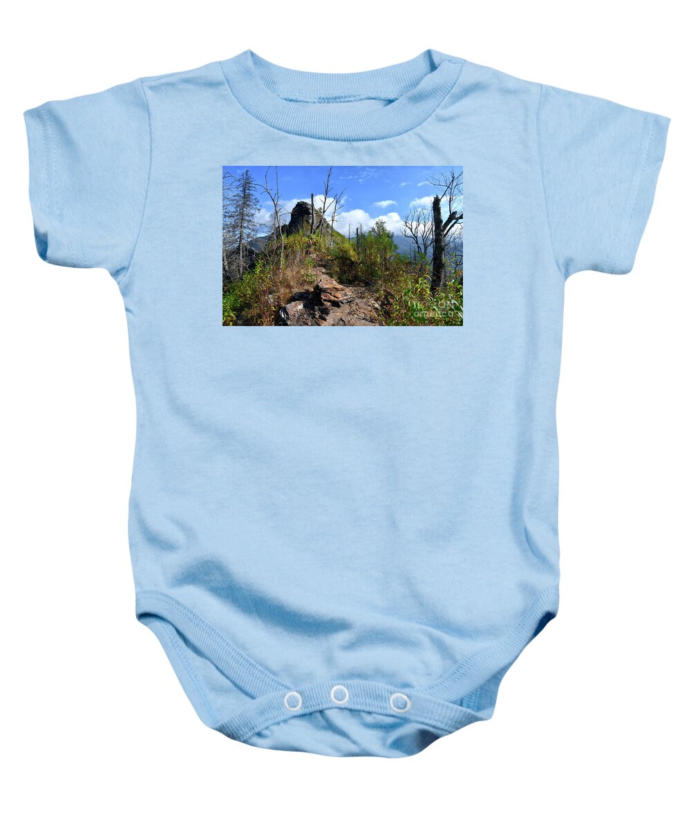Chimney Tops Baby Onesie featuring the photograph Chimney Tops 19 by Phil Perkins