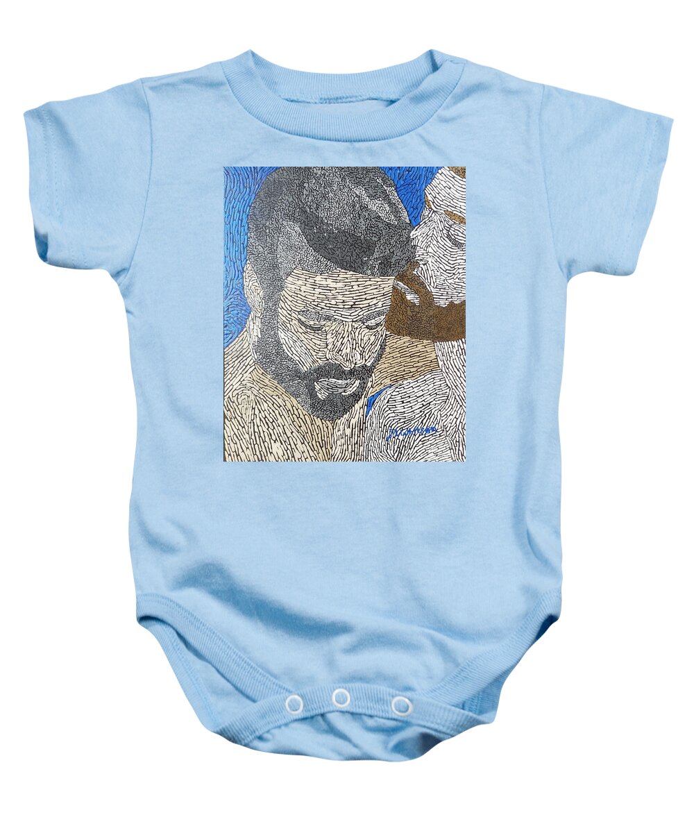 Men Baby Onesie featuring the painting Comfort by Darren Whitson