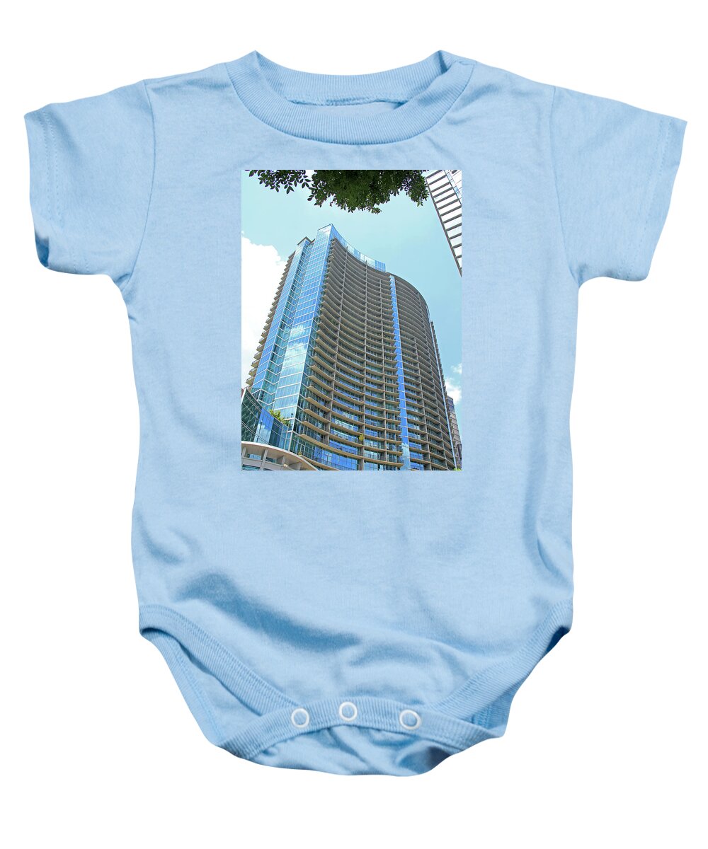 Condominium Baby Onesie featuring the photograph Condominium Tower - Atlanta, Ga. by Richard Krebs