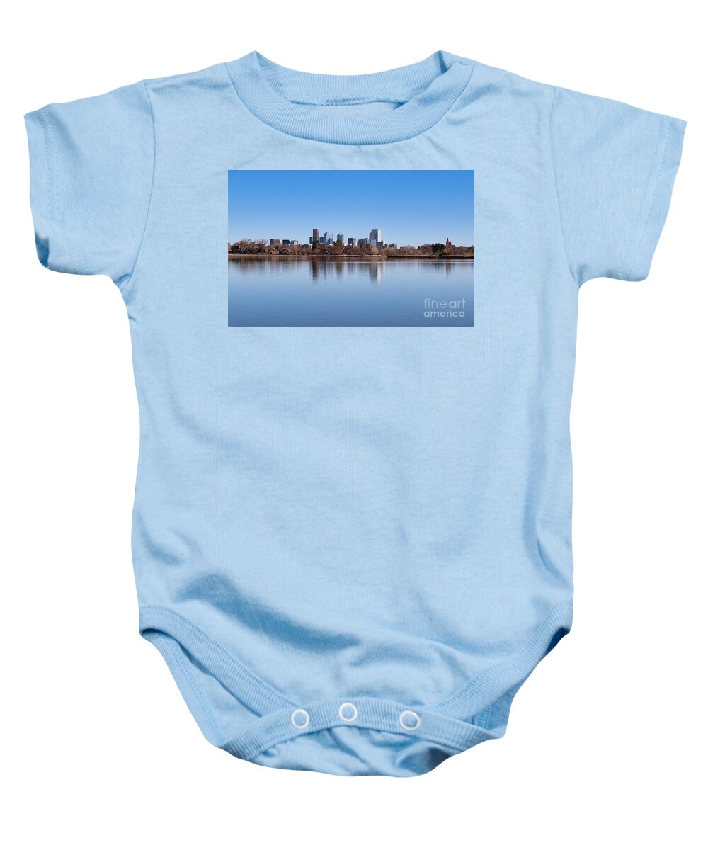 Denver Baby Onesie featuring the photograph Denver Sloan Lake by Veronica Batterson