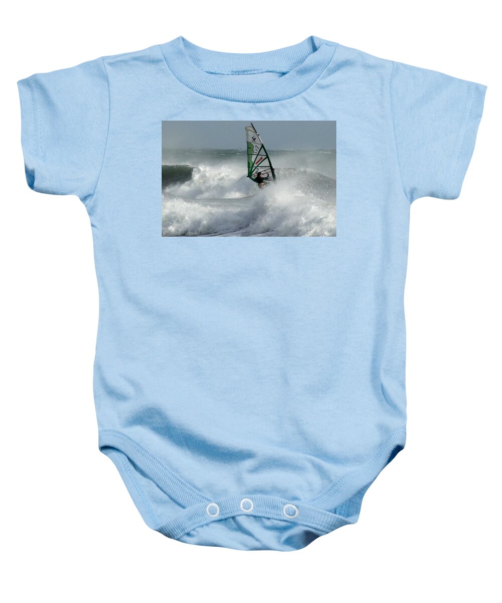 Windsurf Baby Onesie featuring the photograph Diano Marina. Dicembre 2011 #1 by Marco Cattaruzzi