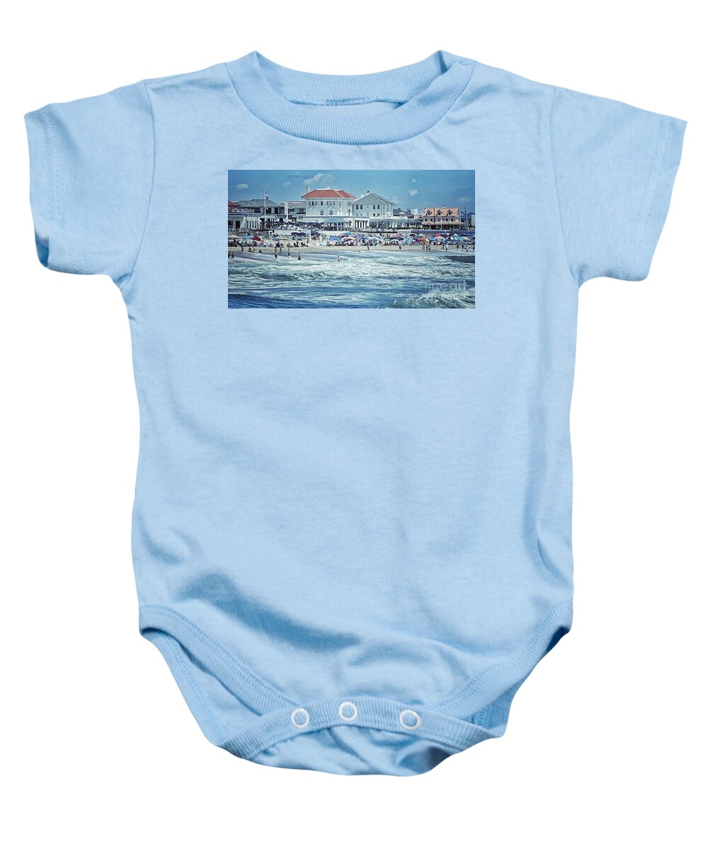 Shore Baby Onesie featuring the photograph Down The Shore by David Rucker