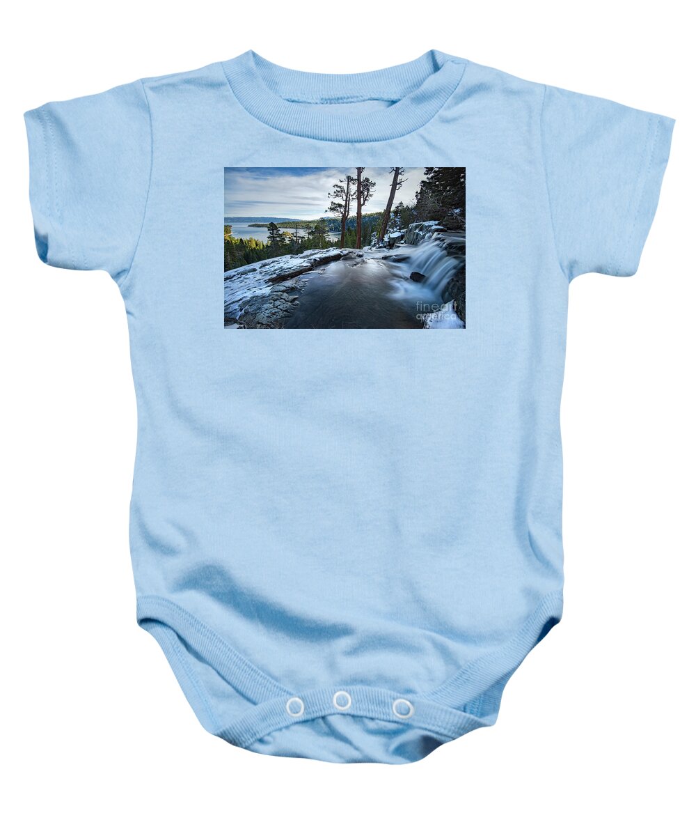Eagle Falls Baby Onesie featuring the photograph Eagle Falls and Lake Tahoe by Dianne Phelps