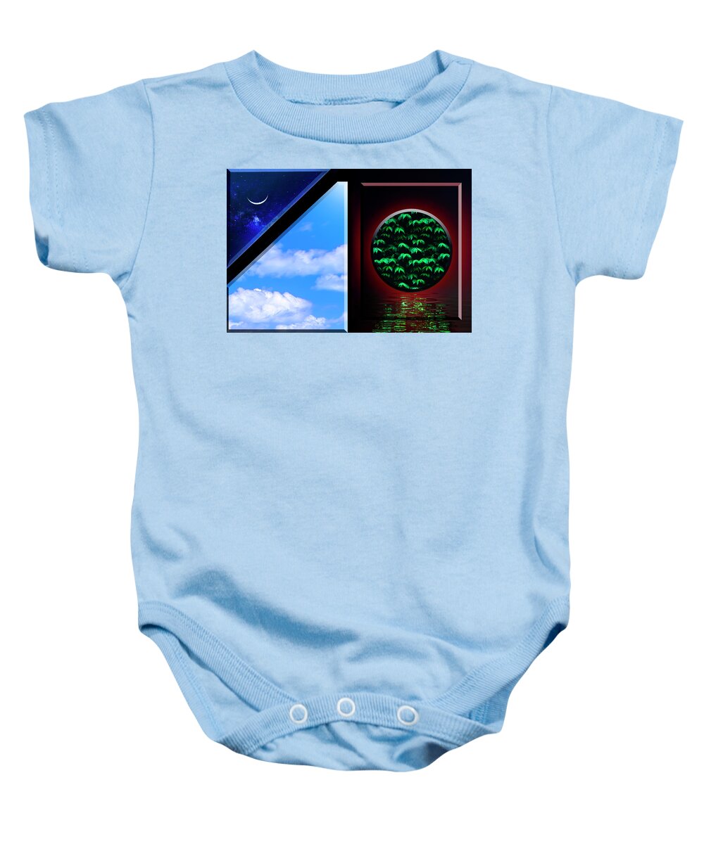 Abstract Baby Onesie featuring the photograph Elements by Mark Andrew Thomas