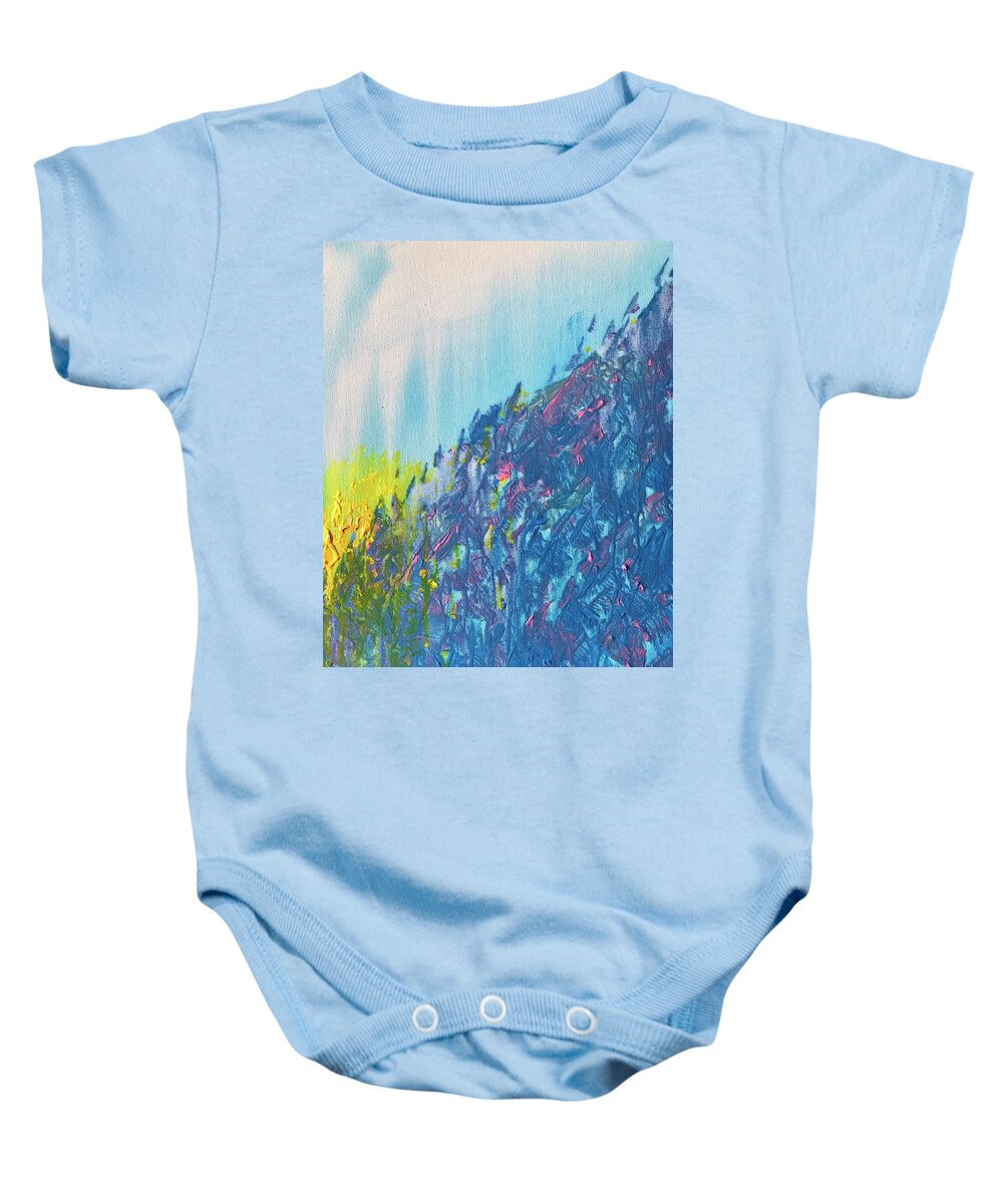Landscape Baby Onesie featuring the painting Emergent by Bethany Beeler