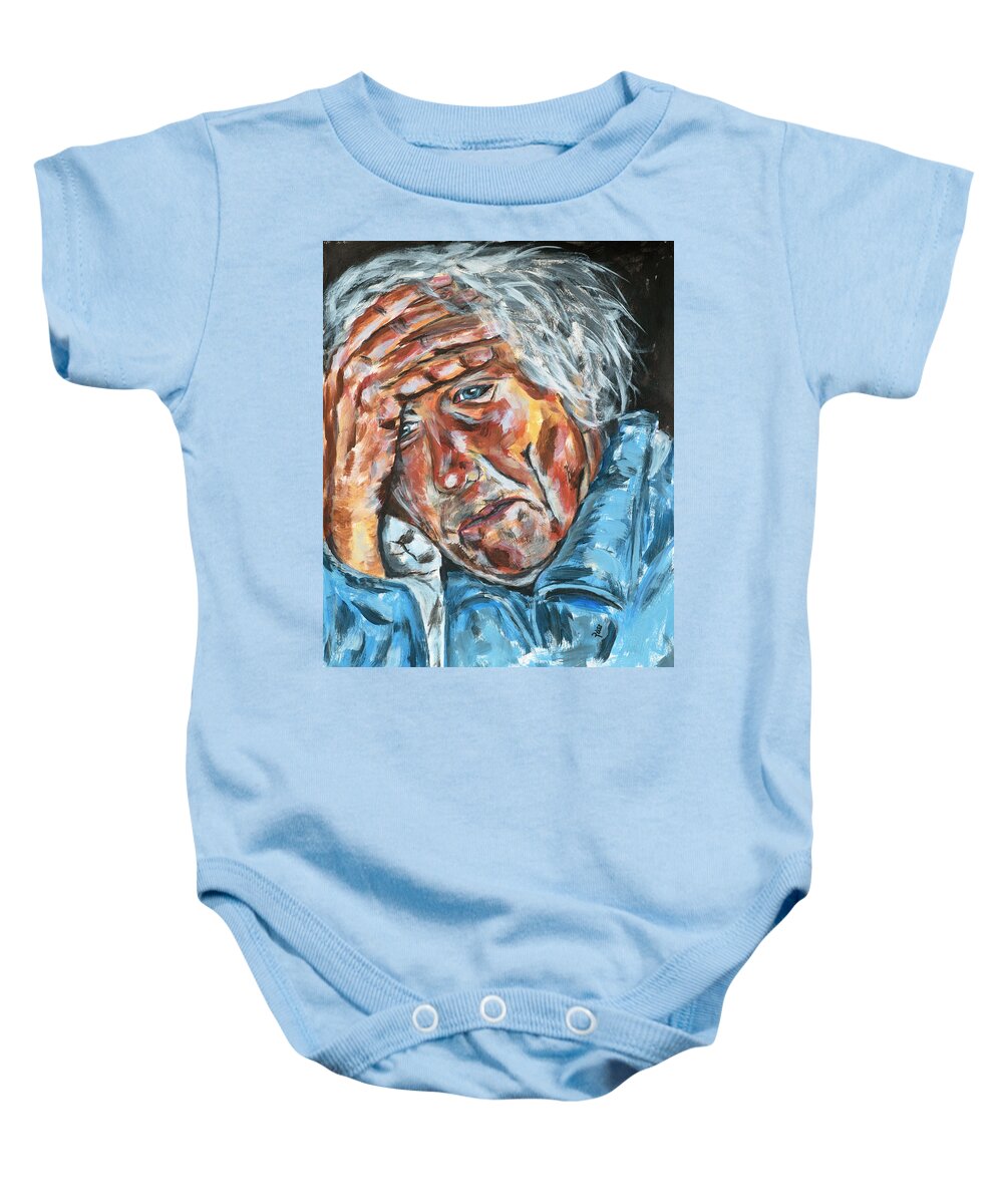 Man Baby Onesie featuring the painting Emotion by Mark Ross
