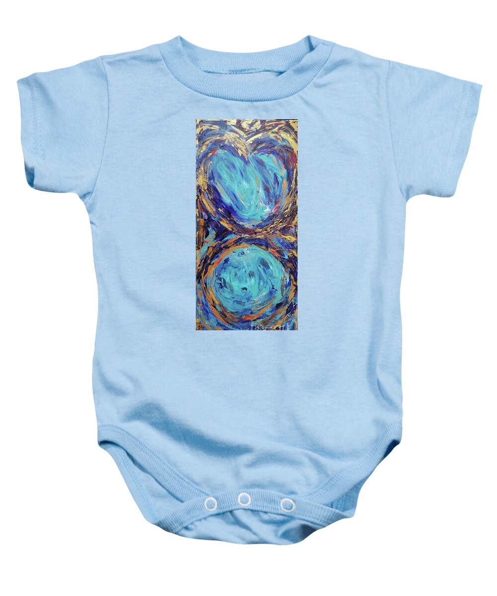Nature Baby Onesie featuring the painting Eternity by Leonida Arte