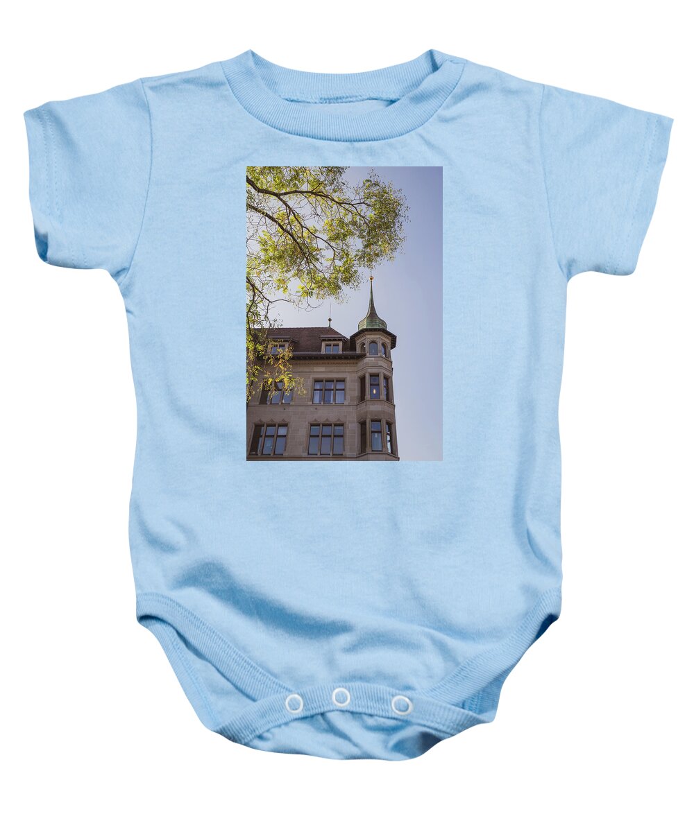 Architecture Baby Onesie featuring the photograph European Architecture in Autumn by Cindy Robinson