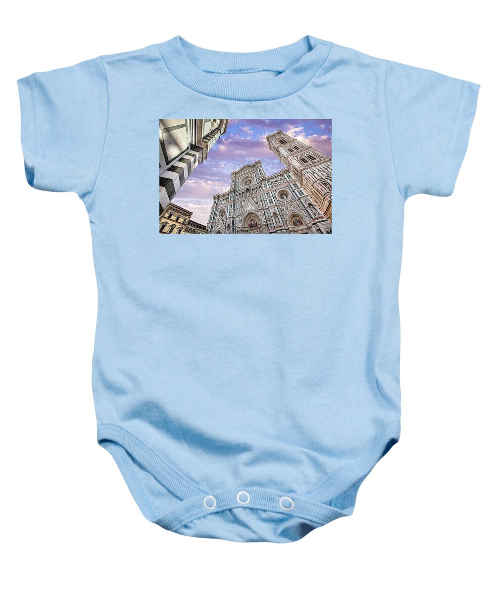 Italy Baby Onesie featuring the photograph Florence church by Al Hurley