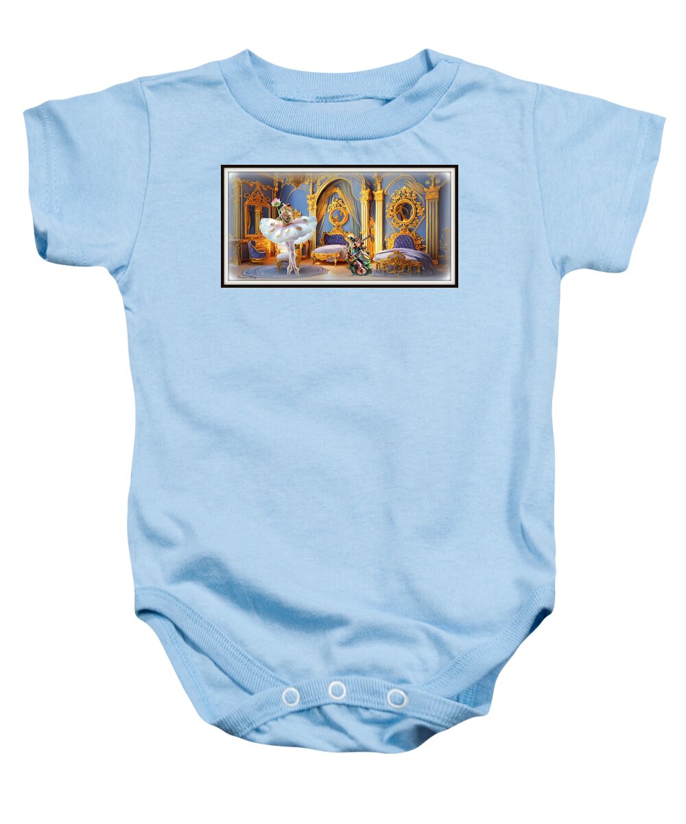 Ballet Baby Onesie featuring the digital art For The Love Of Ballet by Constance Lowery