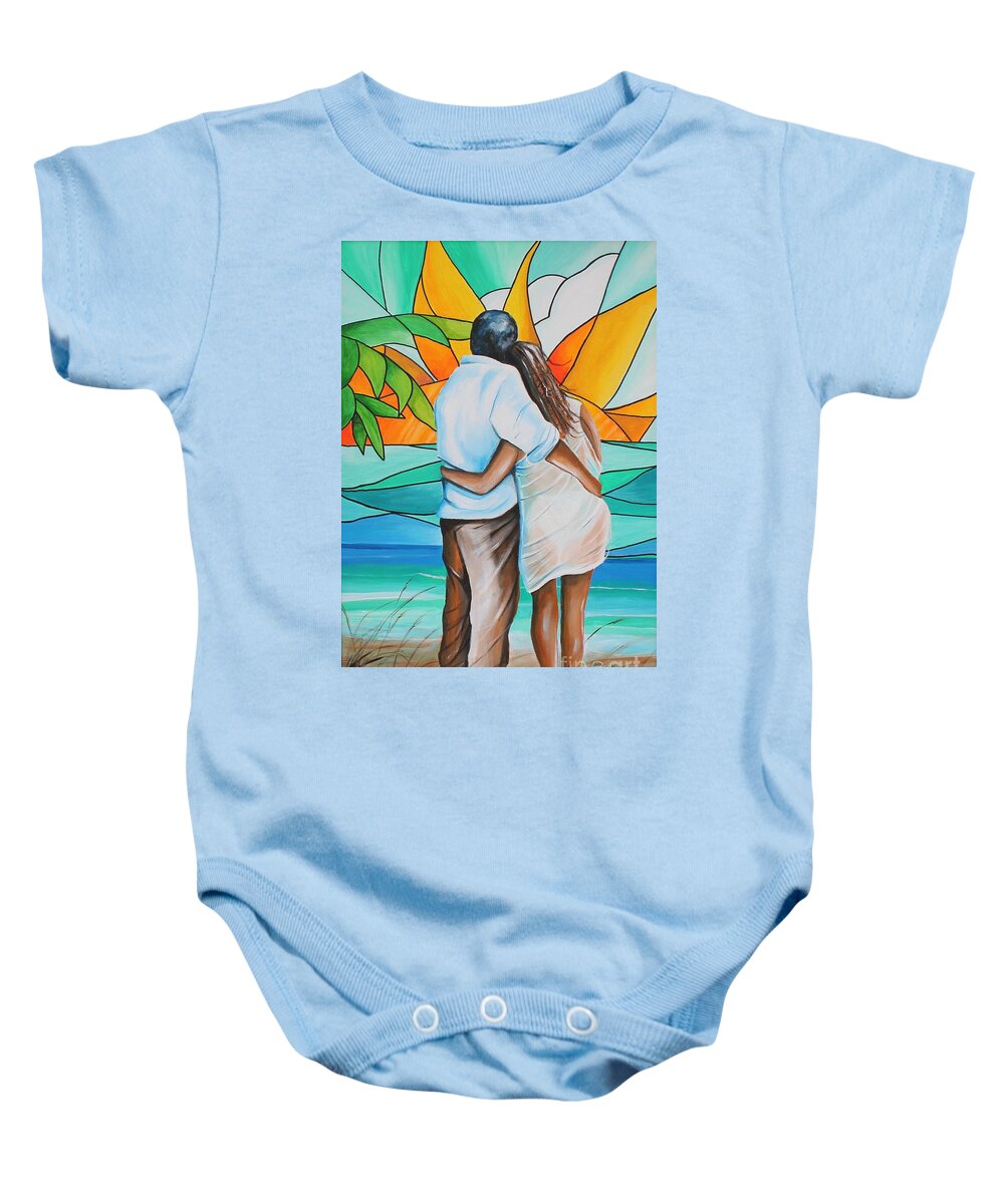 Black Art Baby Onesie featuring the painting Getaway by Henry Blackmon