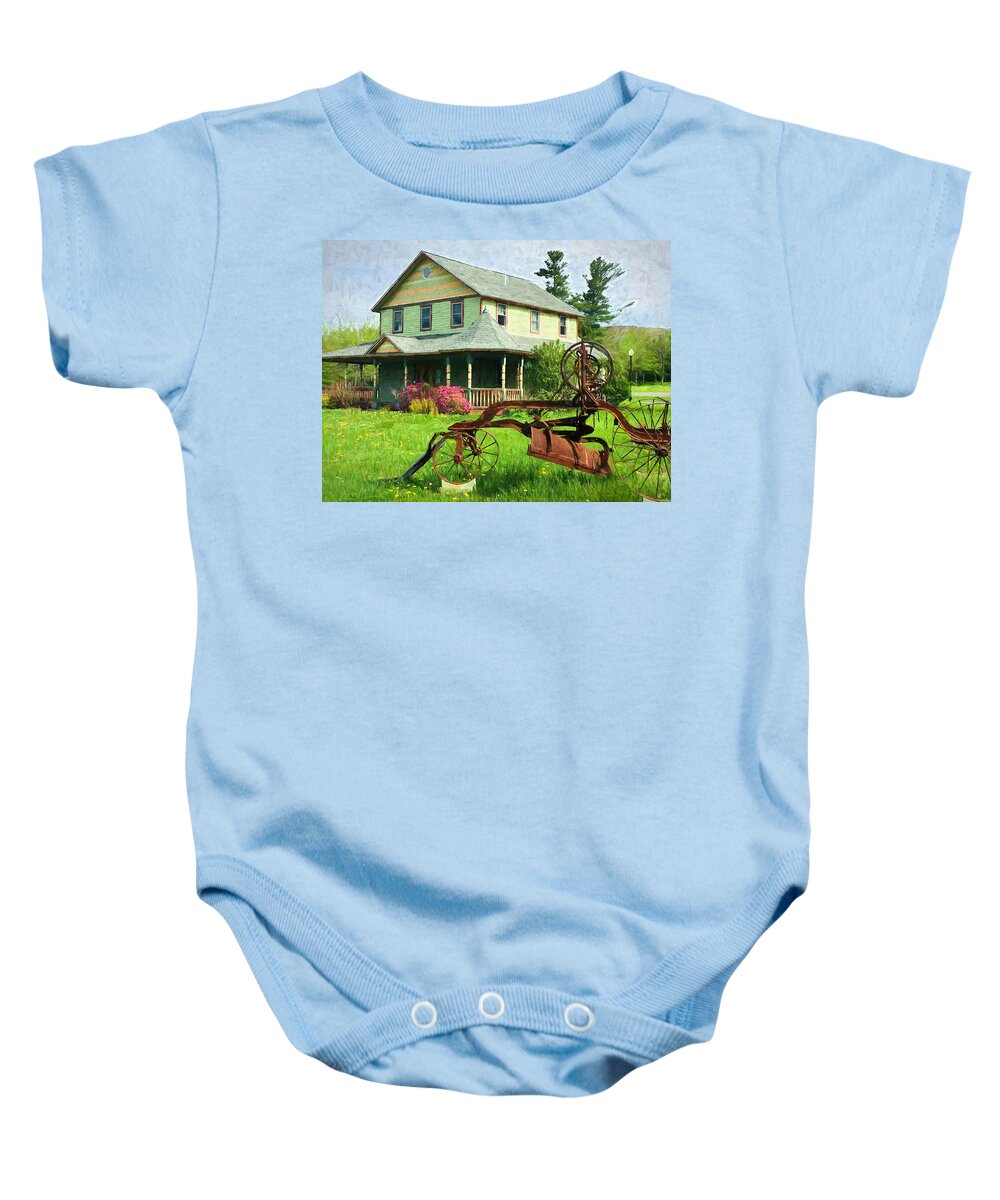 Haines Falls Baby Onesie featuring the photograph Haines Falls Spring 1 by Nancy De Flon
